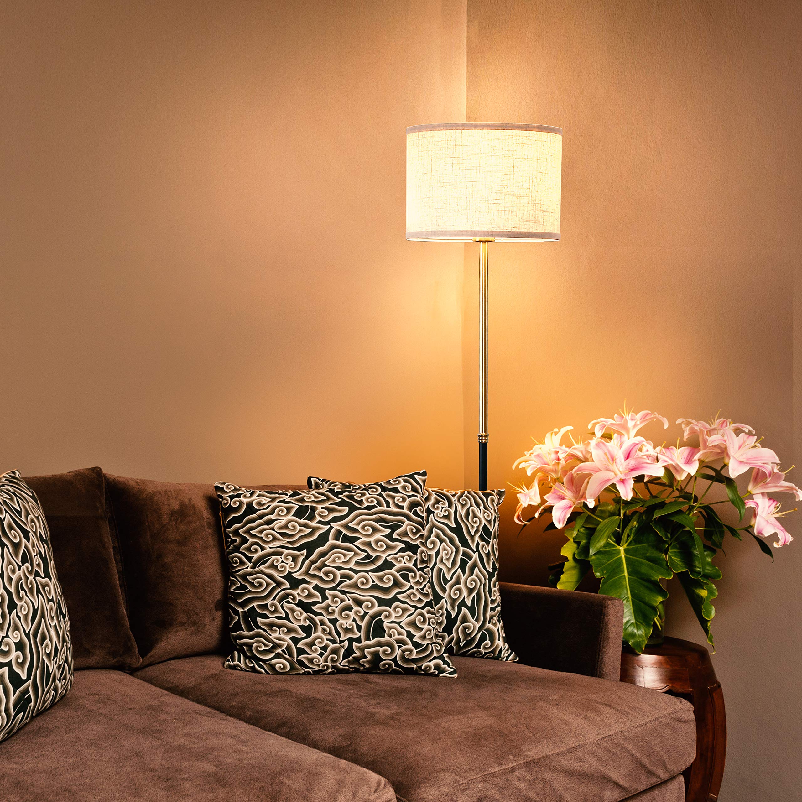 Emery LED Floor Lamp, Mid-Century Standing Lamp for Bedroom Reading