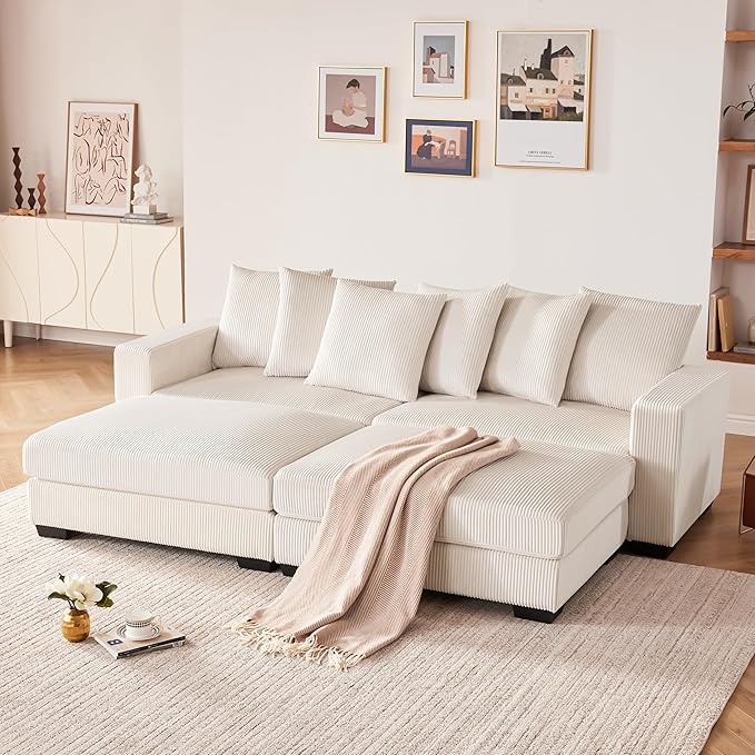 101.6" Deep Seat Modular Sectional Sofa, Sectional Couches for Living Room