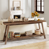 Farmhouse Console Entryway Table: 70.9 Inches All Wood Console Table for Entrance,