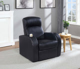 Cyrus Home Theater Upholstered Recliner Black 600001