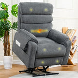 XL6 Dual Motor Power Lift Recliner Chair for Elderly, Lay Flat Sleeper Electric Recliner