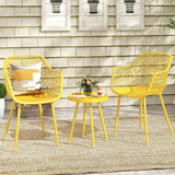 3 Piece Patio Bistro Set, All Weather Heavy Duty Table and Chairs Set of 2 with Widen Seats