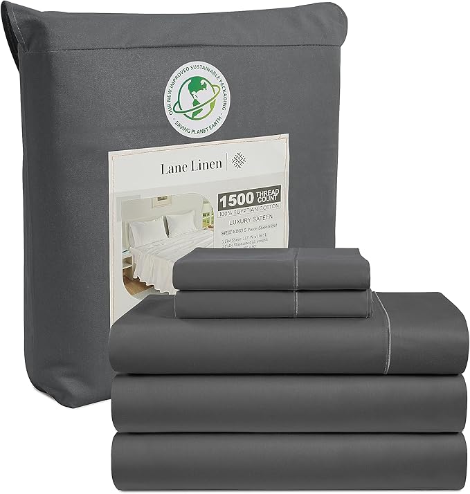 100% Egyptian Cotton Sheet Set - 1500 TC, 4 Piece Bed Set