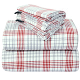 Printed Flannel Sheet Set - Soft, Warm, Moisture Wicking - Bedding Set (Queen,