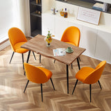 Modern Dining Table Set for 4,Durable Home Table with Chair,Stylish Rectangular Dining