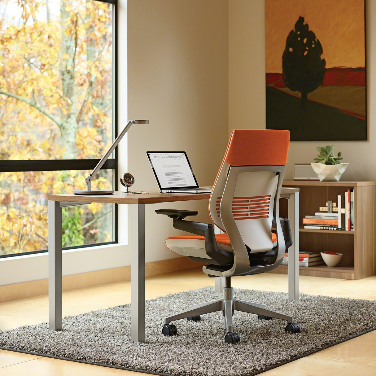 Gesture Office Chair - Ergonomic Work Chair with Wheels for Carpet - Comfortable Office