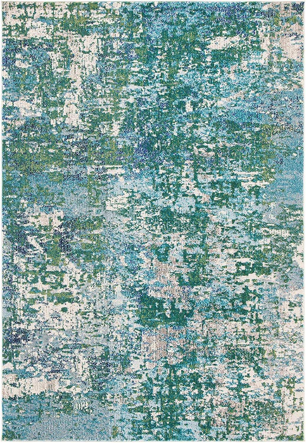 Madison Collection Area Rug - 8' x 10', Green & Turquoise