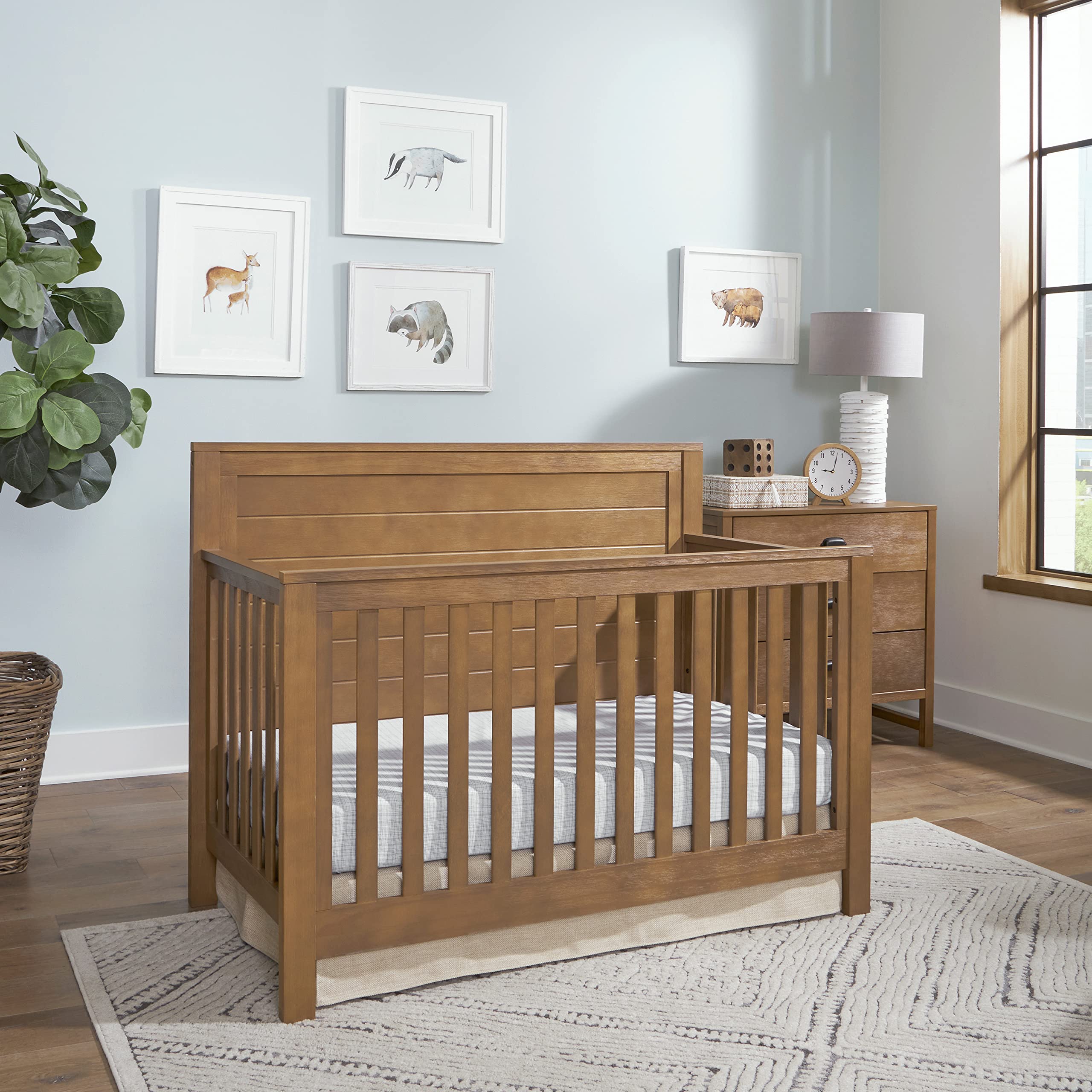 DaVinci Fairway 4-in-1 Convertible Crib in Cottage Grey, Greenguard Gold Certified