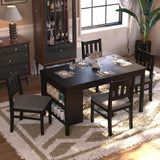 Dining Chairs Set of 4, Solid Wood Dining Room Kitchen Chairs with Padded Cushion