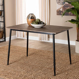 Baxton Studio Dalair Dining Table, Dark Brown