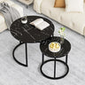 Round Nesting Coffee Table, 31.5" White Modern Accent