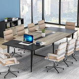 Conference Table, 70.86L x 35.43W x 29.52H Inches Boat Shaped Meeting Table, Modern