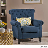 Christopher Knight Home Merritt Fabric Tufted Chair, Dark Blue Dimensions: 37.00”D x 35.25”W x 38.00”H