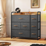 Dresser with 7 Drawers - Fabric Storage Tower, Organizer Unit for Bedroom, Living Room,