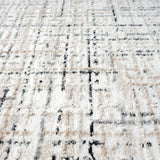 Grey Crosshatch Area Rug 8' x 10' - Durable & Easy to Clean