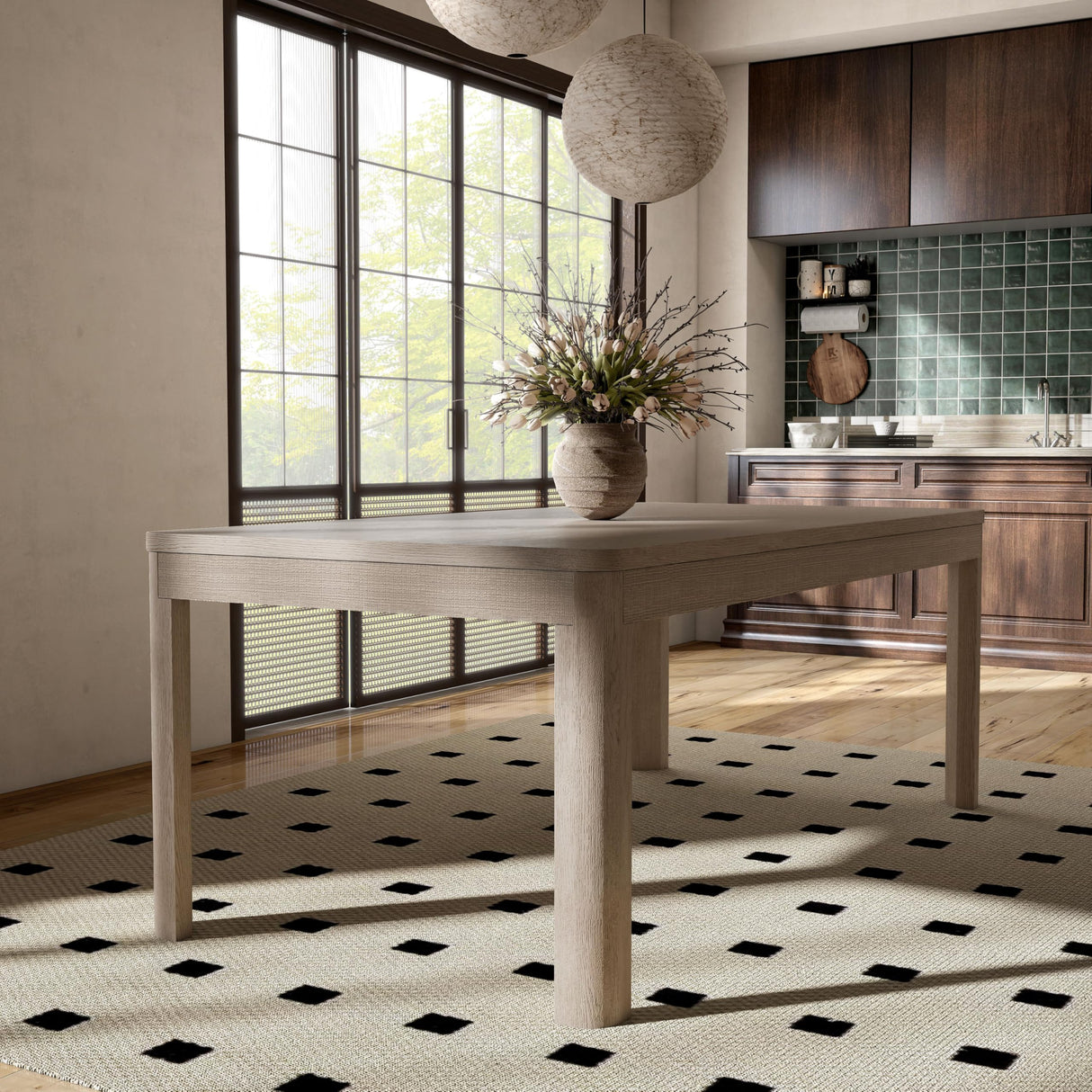 Austin Modern Solid Wood 78-inch Rectangular Dining Table