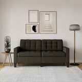 Emily Upholstered Sofa Couch Living Room Furniture, Gray