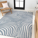 SCN103D-4 Maribo High-Low Abstract Groovy Striped Beige/Cream 4 ft. x 6 ft