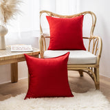 Outdoor Pillow Covers 20x20 Set of 4, Red Outdoor Throw Pillows for CouPatio Waterproofs for Holiday