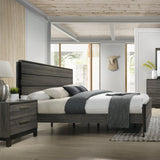 Ioana 187 Antique Grey Finish Wood Bed Room Set, Queen Size Bed, Dresser