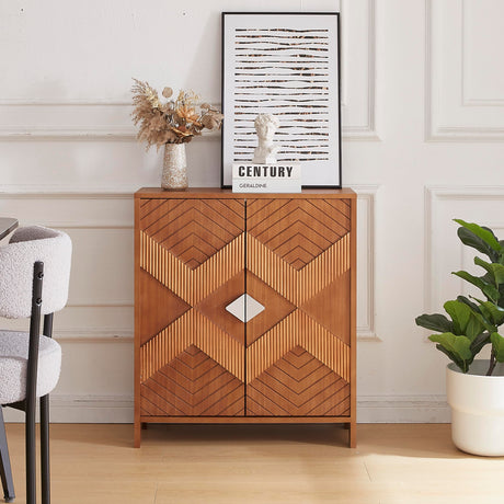 Accent Cabinet with Doors,Vintage Sideboard Storage Cabinet