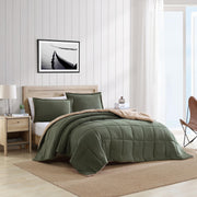 Queen Comforter Set, Soft Microsuede Bedding with Cozy Sherpa Reverse & Matching Shams