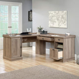 Barrister Lane L-Desk, Salt Oak finish