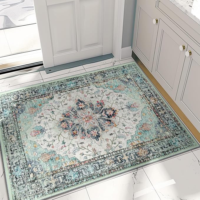 Area Rugs 5x7, Washable Rug, Non-Slip, Rugs for Living Room, Kitchen Rugs, Rugs