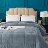 Super Ultra Soft Luxury Plush Sherpa Comforter, Cozy Reversible Faux Fur Machine