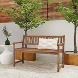 Acorn Chandler Finished Acacia Wood Outdoor Bench