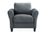 Solutions Watford Chair Armchair, 52.8 x 30.3 x 26, Dark Gray