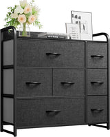 Fabric Dresser with 7 Drawers- Furniture Storage Tower, Chest of Drawer