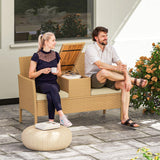 Loveseat with Built-in Flip-Top Coffee Table