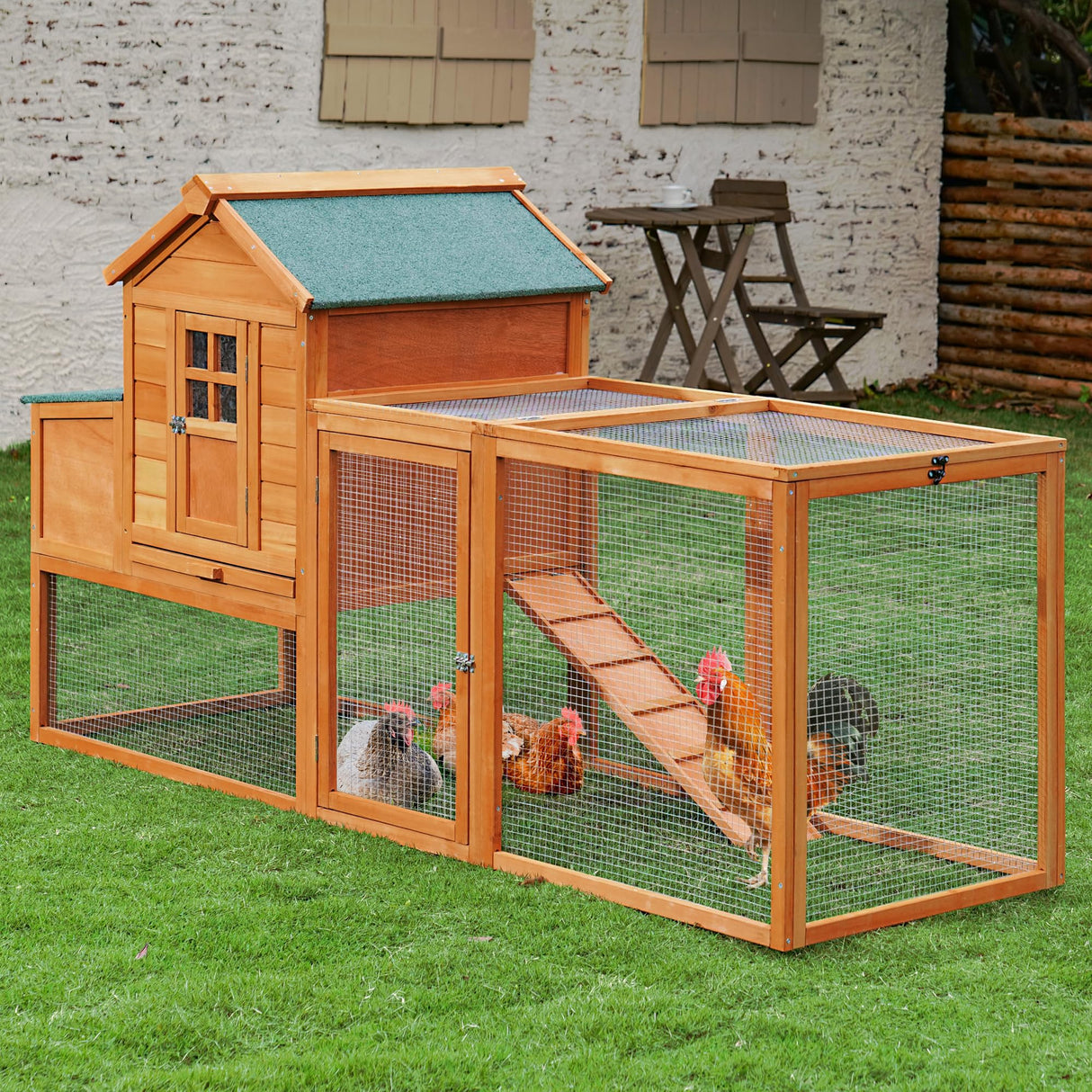 79" Chicken Coop Hen House Wooden Chicken House Poultry Cage