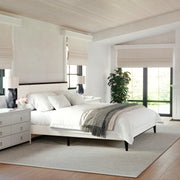 Jett Platform Bed with Headboard, Fabric Upholstered Inset Headboard
