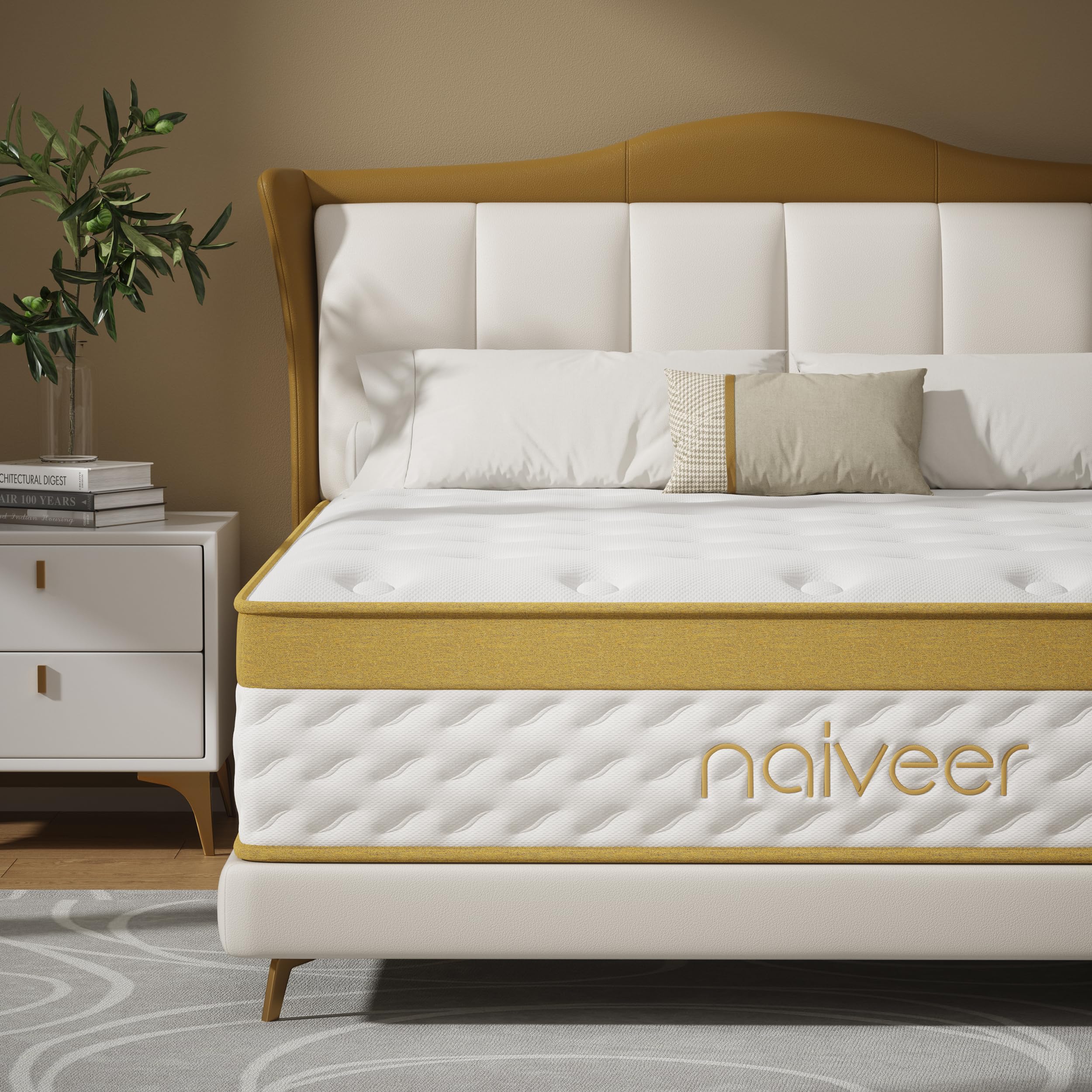 Cooling Gel Memory Foam Hybrid Mattress, 12 Inch Queen Size Mattress in A Box