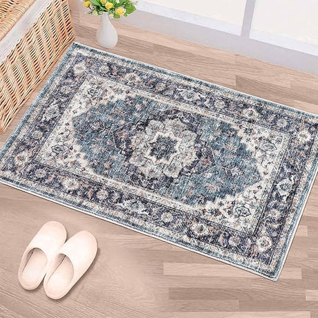 Machine Washable Rug 8x10 Area Rugs for Living Room Large Boho Bedroom Vintage