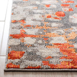 Madison Collection Area Rug - 5'3" x 7'6", Grey & Orange, Boho Abstract