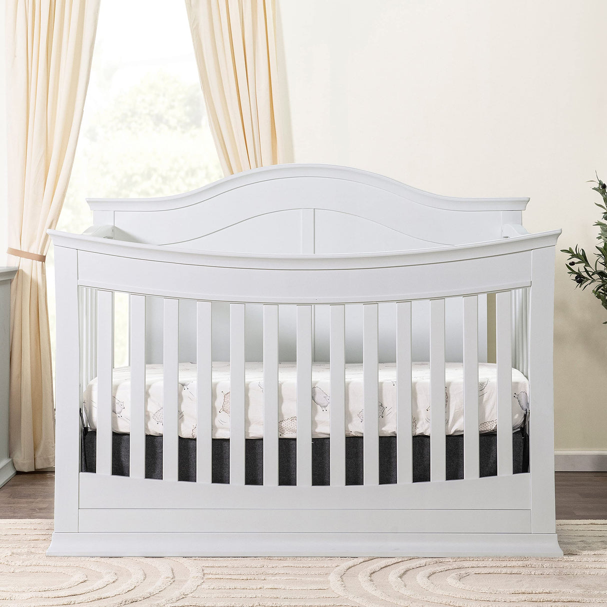 Meadow 4-in-1 Convertible Crib in Cloud Grey, Greenguard Gold Certified