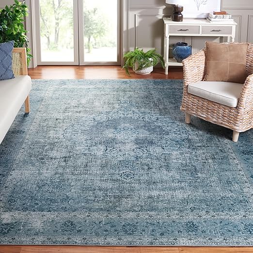 Washable Area Rug 10' x 14' Green Grey Tucson Collection