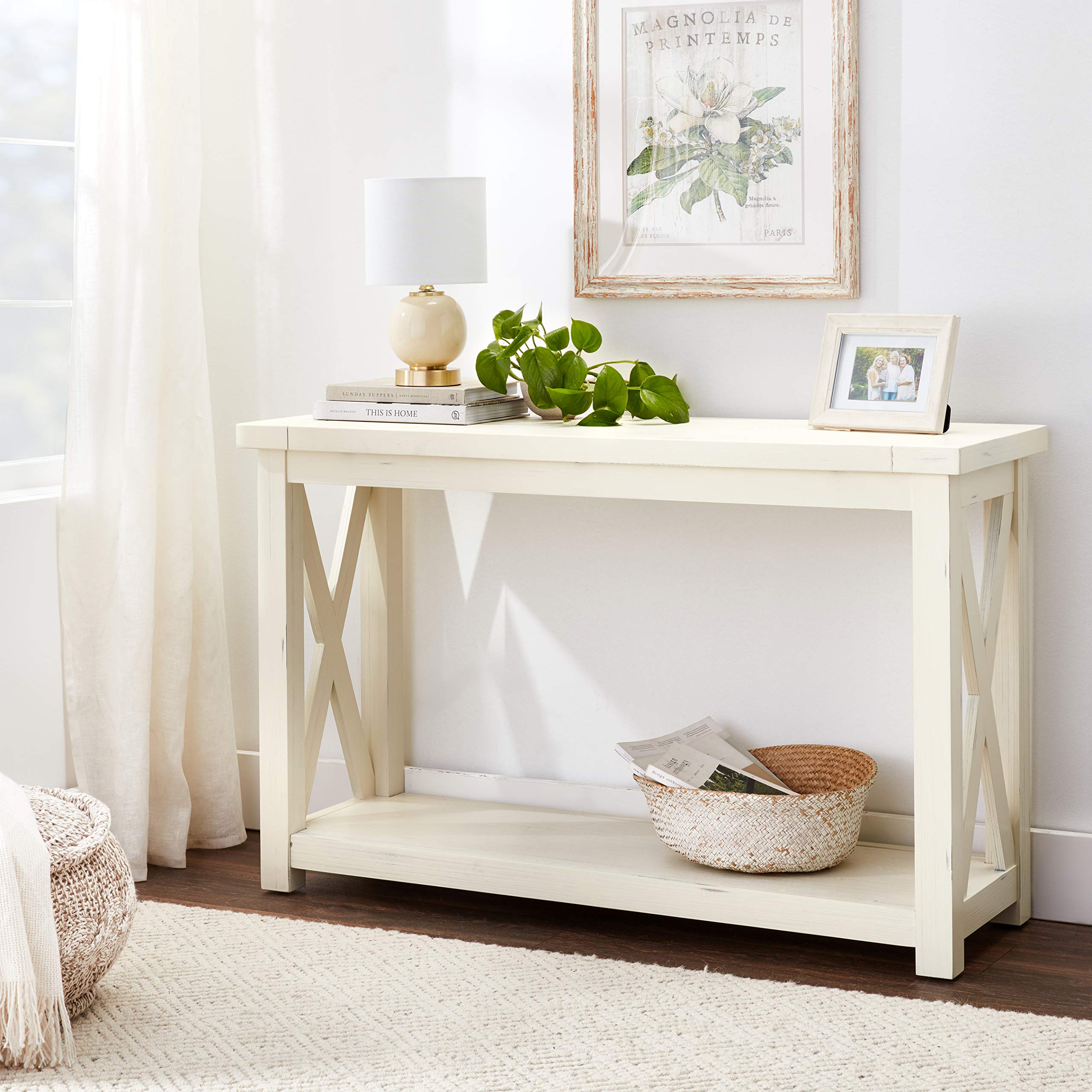 Seaside Lodge White Console Table by Home Styles,