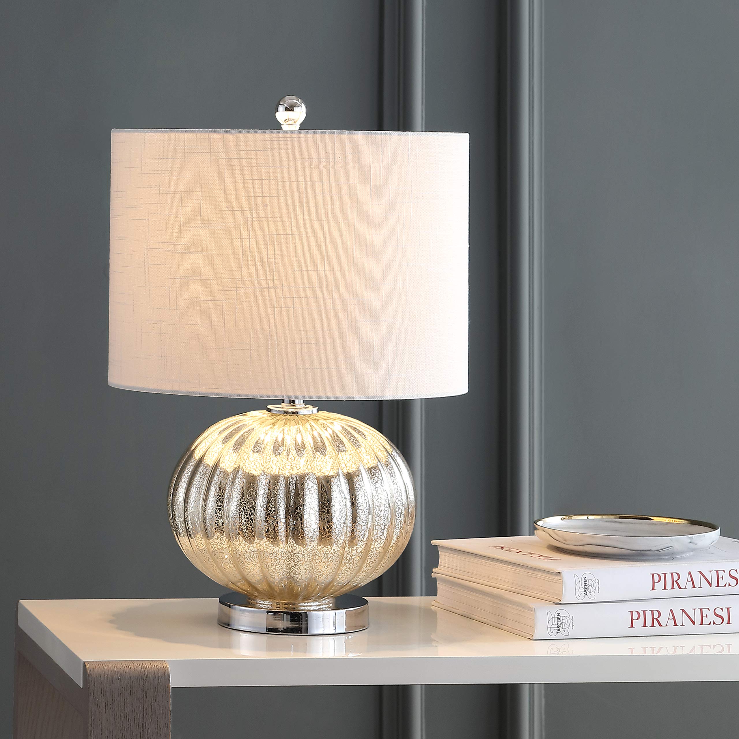 JYL4015A Judith 21" Mercury Glass LED Table Lamp Contemporary Transitional Bedside