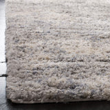 Berber Shag Area Rug 9' x 12' - Grey Blue & Cream Modern Abstract Design