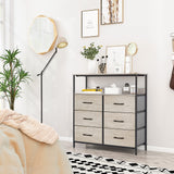 Dresser for Bedroom 6 Drawer Dresser with Shelvesfor Kids Room, Closet