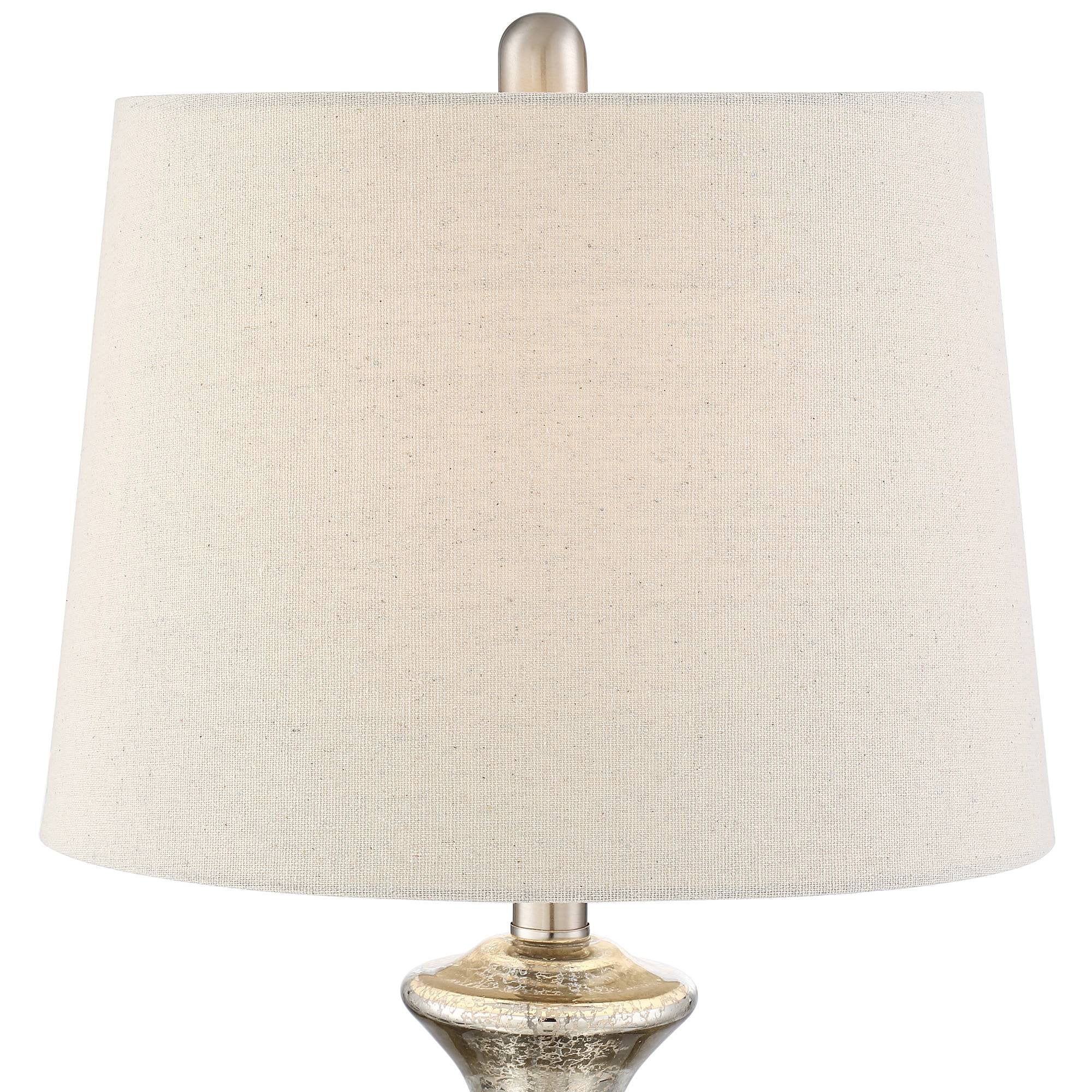 Albert Modern Table Lamp 24 3/4" High Mercury Glass Silver Gourd Oatmeal Tapered