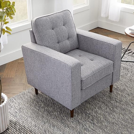 Lynnwood Upholstered Loveseat - Living Room Office or Bedroom - Mid-Century Modern Design Furniture -