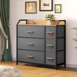 Dresser with 6 Drawers, Organizer Unit for Bedroom, Fabric Dresser Storage Tower