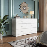 Dresser for Bedroom, Wide Chest of Drawers with 6 Drawers, Large White Storage Tower
