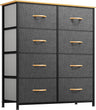 Dresser with 8 Drawers - Fabric Storage Tower, Organizer Unit for Bedroom