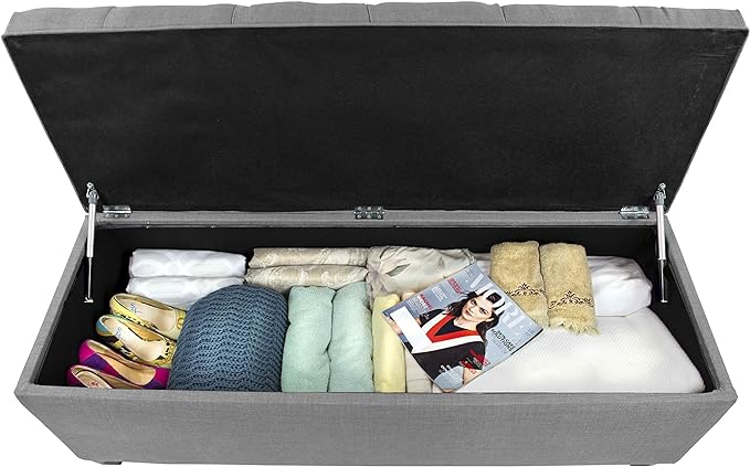 Candice Pumpkin Upholstered Storage Bench